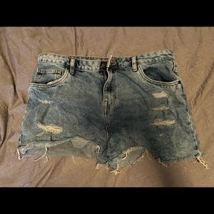 High rise Jean shorts